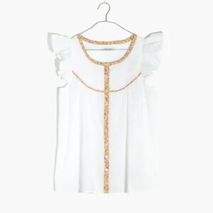 Madewell Ruffle-Sleeve Bib Top